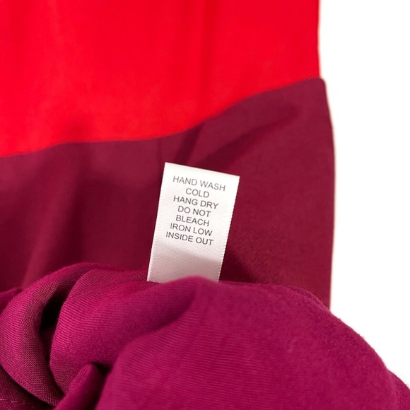Tinley Road Women’s Size XS Red Burgundy Colorblock Peplum Sheath Mini Dress - Picture 7 of 10